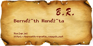 Bernáth Renáta névjegykártya